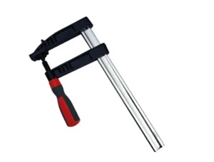 Heavy duty F clamps with double color plastic handle,nickle plated